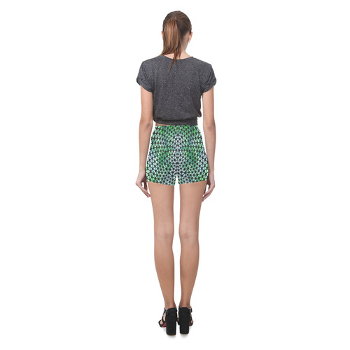 swinging hearts,green by FeelGood Briseis Skinny Shorts (Model L04)