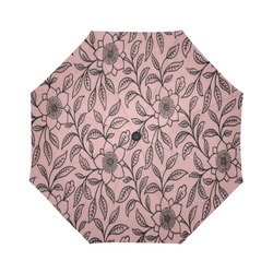 Vintage Lace Floral Bridal Rose Auto-Foldable Umbrella (Model U04)