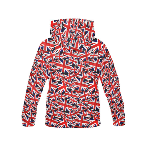 Union Jack British UK Flag All Over Print Hoodie for Women (USA Size) (Model H13)