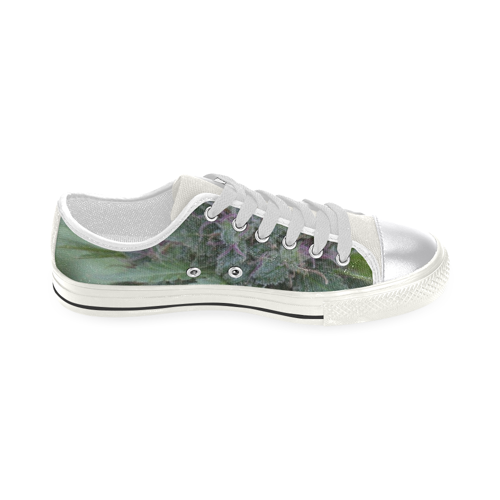 Purple Hair Lady Women's Classic Canvas Shoes (Model 018)