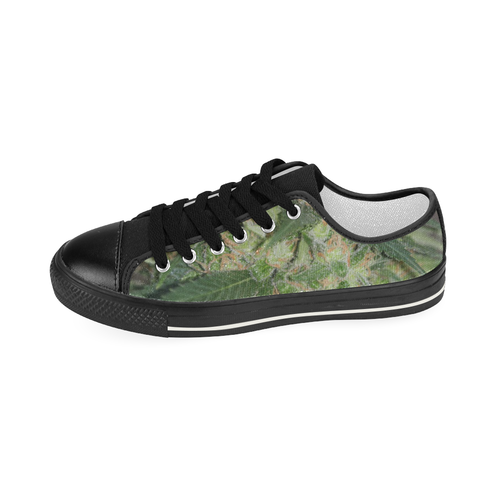 Green Crack Women's Classic Canvas Shoes (Model 018)