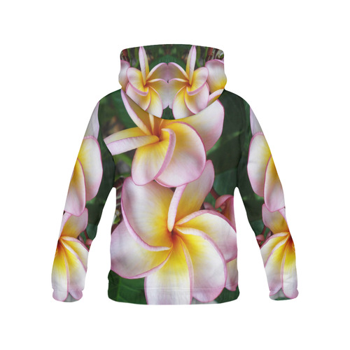 Plumeria Tropical Flowers Floral All Over Print Hoodie for Men (USA Size) (Model H13)