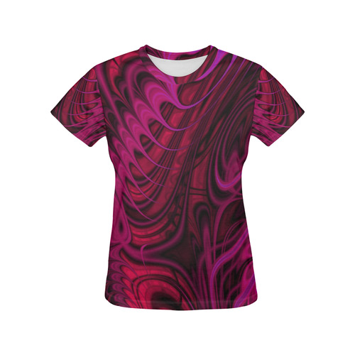 Freaky Fractal All Over Print T-Shirt for Women (USA Size) (Model T40)