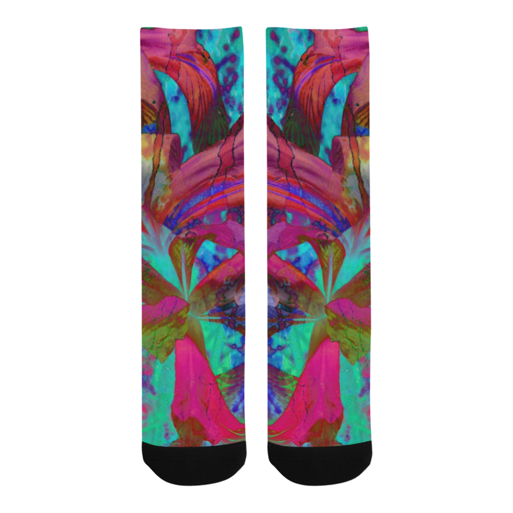 Abstractiris Blue by Martina Webster Trouser Socks