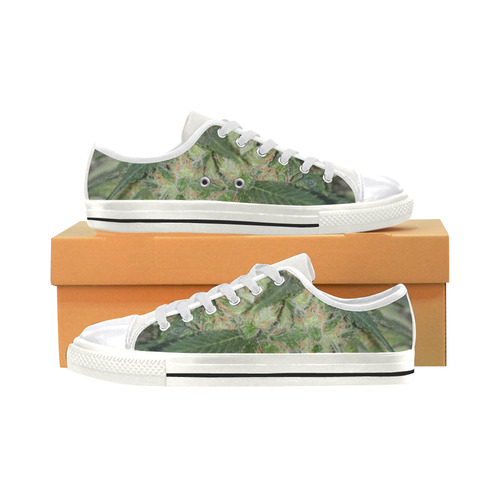 Green Crack Women's Classic Canvas Shoes (Model 018)