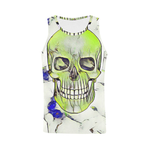funny Color Skull A by JamColors All Over Print Tank Top for Men (Model T43)
