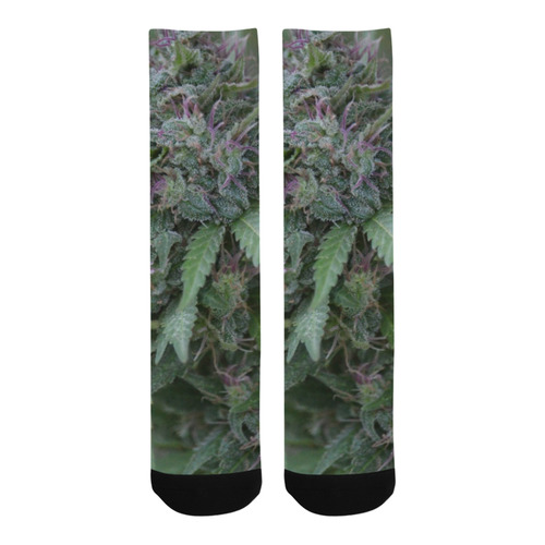 Purple Hair Lady Trouser Socks