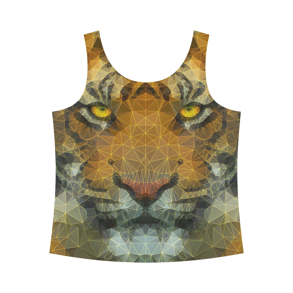 polygon tiger All Over Print Tank Top for Women (Model T43)