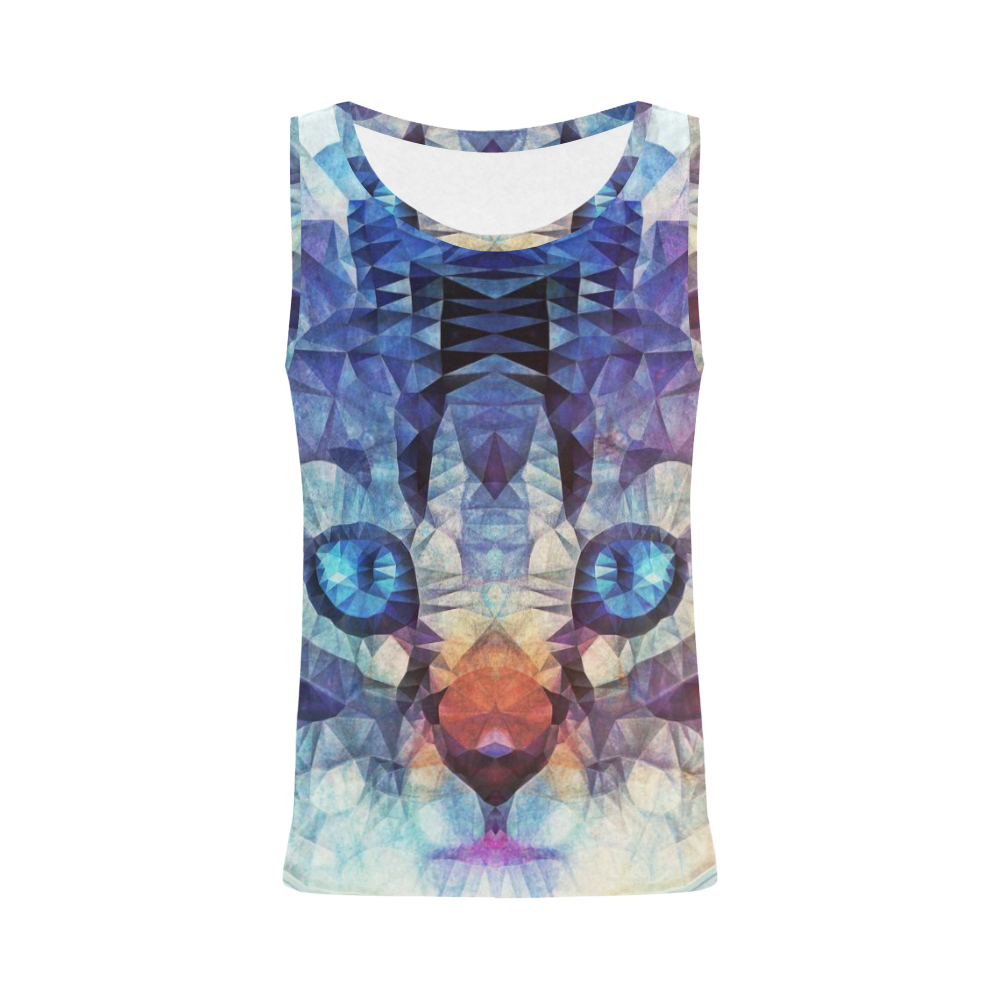 abstract kitten, cat All Over Print Tank Top for Women (Model T43)