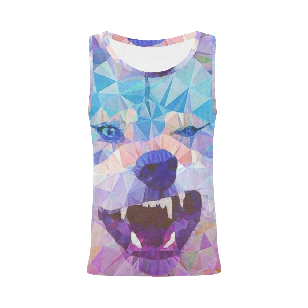 abstract wolf All Over Print Tank Top for Women (Model T43)