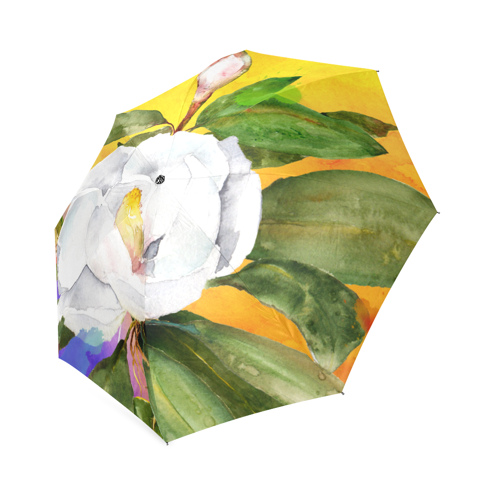 Magnolia Floral watercolor Foldable Umbrella (Model U01)