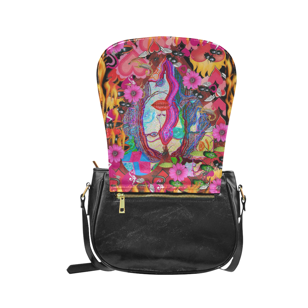 Psychedelic Alyce Classic Saddle Bag/Large (Model 1648)