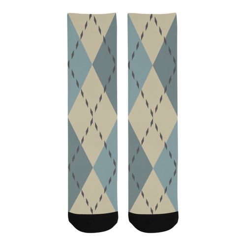 blue argyle 202 Trouser Socks