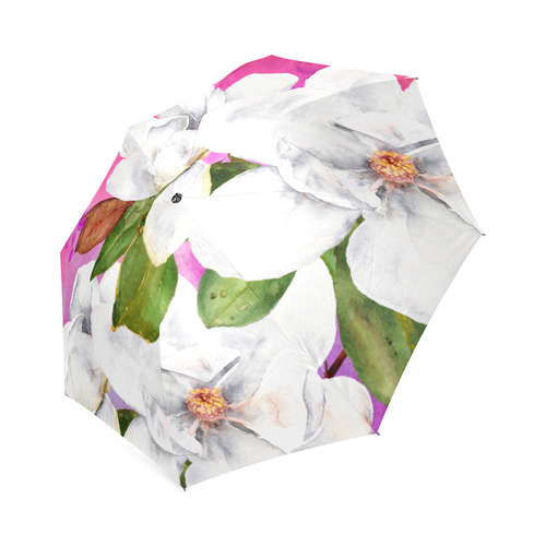 Magnolia Floral watercolor Foldable Umbrella (Model U01)