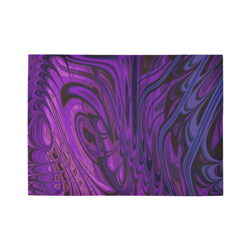 Purple Freak Fractal Area Rug7'x5'