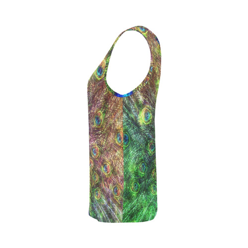 peacock All Over Print Tank Top for Women (Model T43)