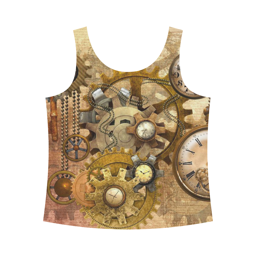 steampunk All Over Print Tank Top for Women (Model T43)