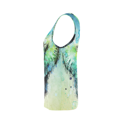 watercolor elephant All Over Print Tank Top for Women (Model T43)
