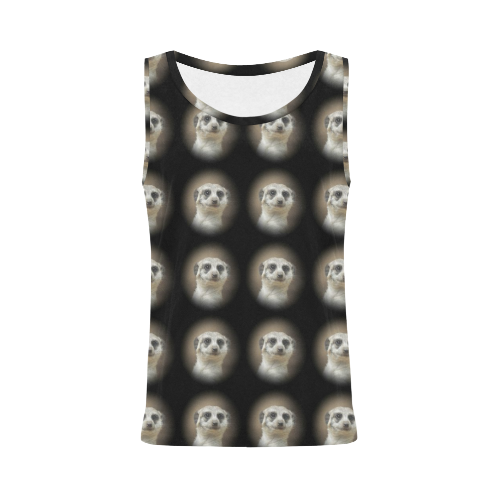 cute animal drops - Meerkat by JamColors All Over Print Tank Top for Women (Model T43)