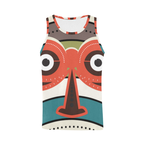 African Authentic Tribal Mask All Over Print Tank Top for Men (Model T43)