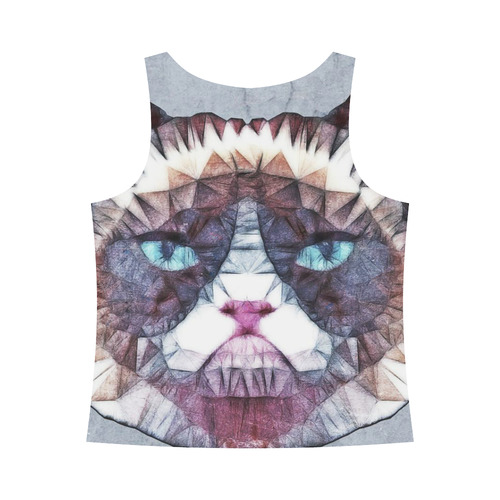 grouchy cat All Over Print Tank Top for Women (Model T43)