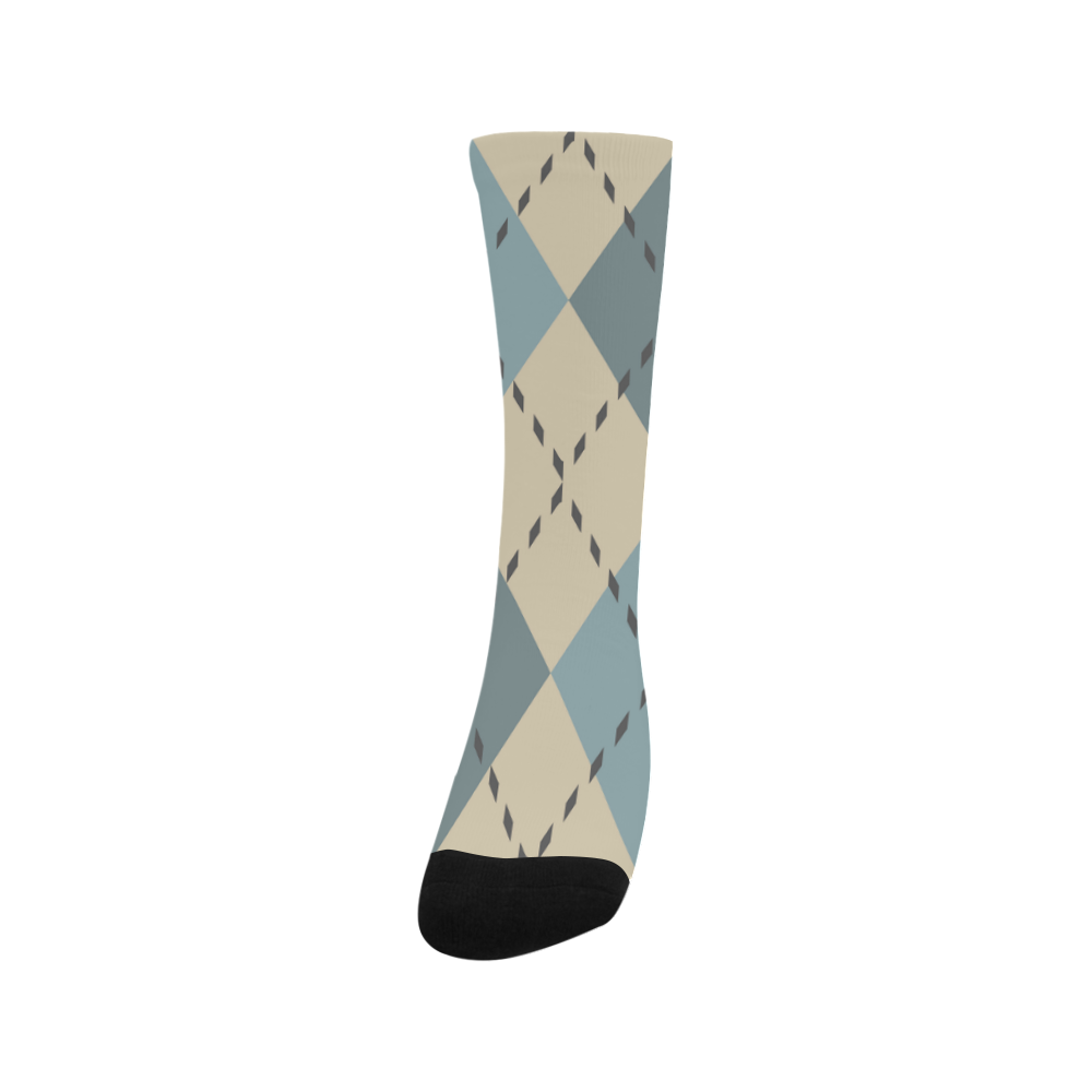 blue argyle 202 Trouser Socks