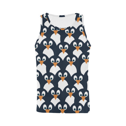 Penguin Pattern All Over Print Tank Top for Men (Model T43)