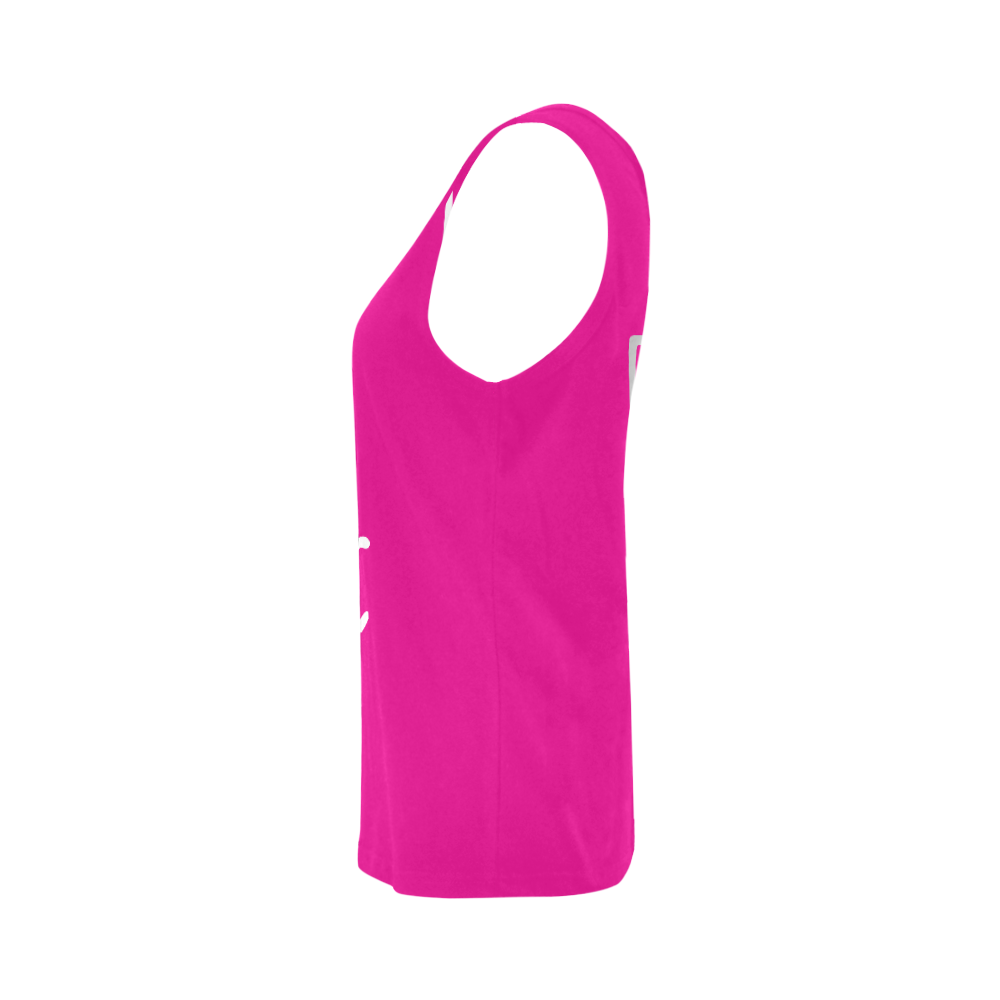 Hot Pink All Over Print Tank Top for Women (Model T43)