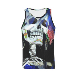 Sugar Skull and Roses All Over Print Tank Top for Men (Model T43)