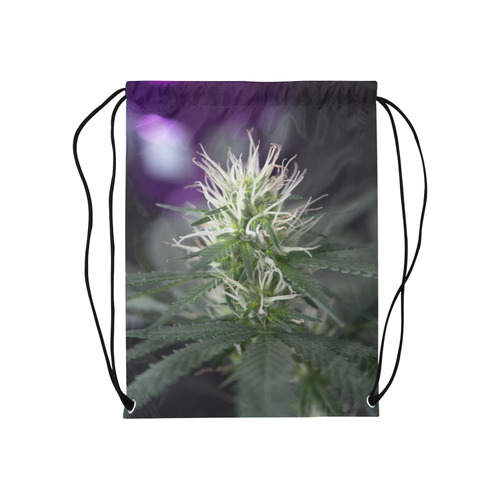 Female Cannabis Flower Medium Drawstring Bag Model 1604 (Twin Sides) 13.8"(W) * 18.1"(H)