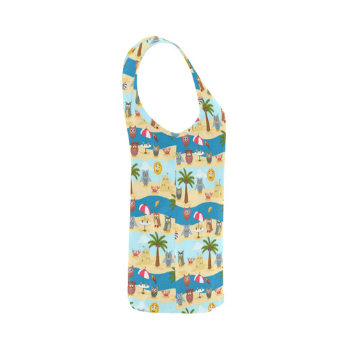 summer owls All Over Print Tank Top for Women (Model T43)