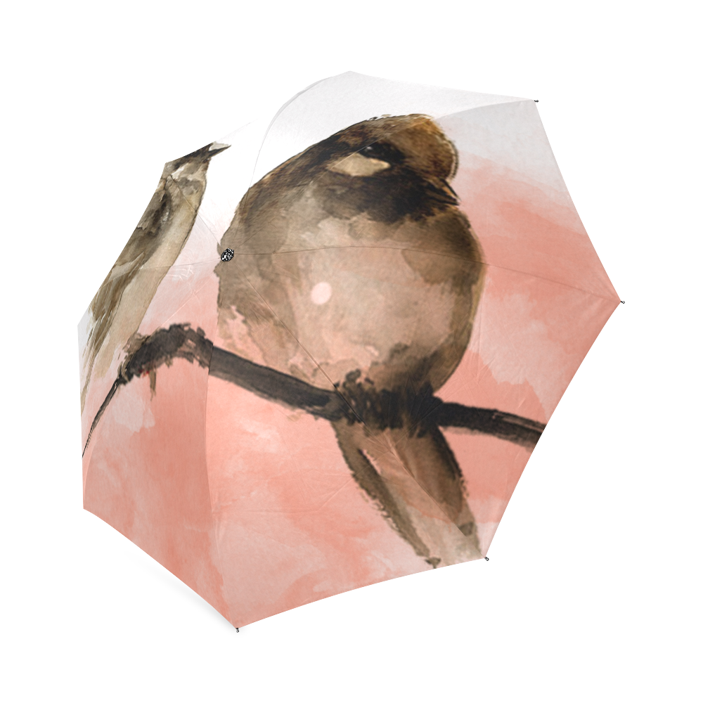 Birds watercolor Foldable Umbrella (Model U01)