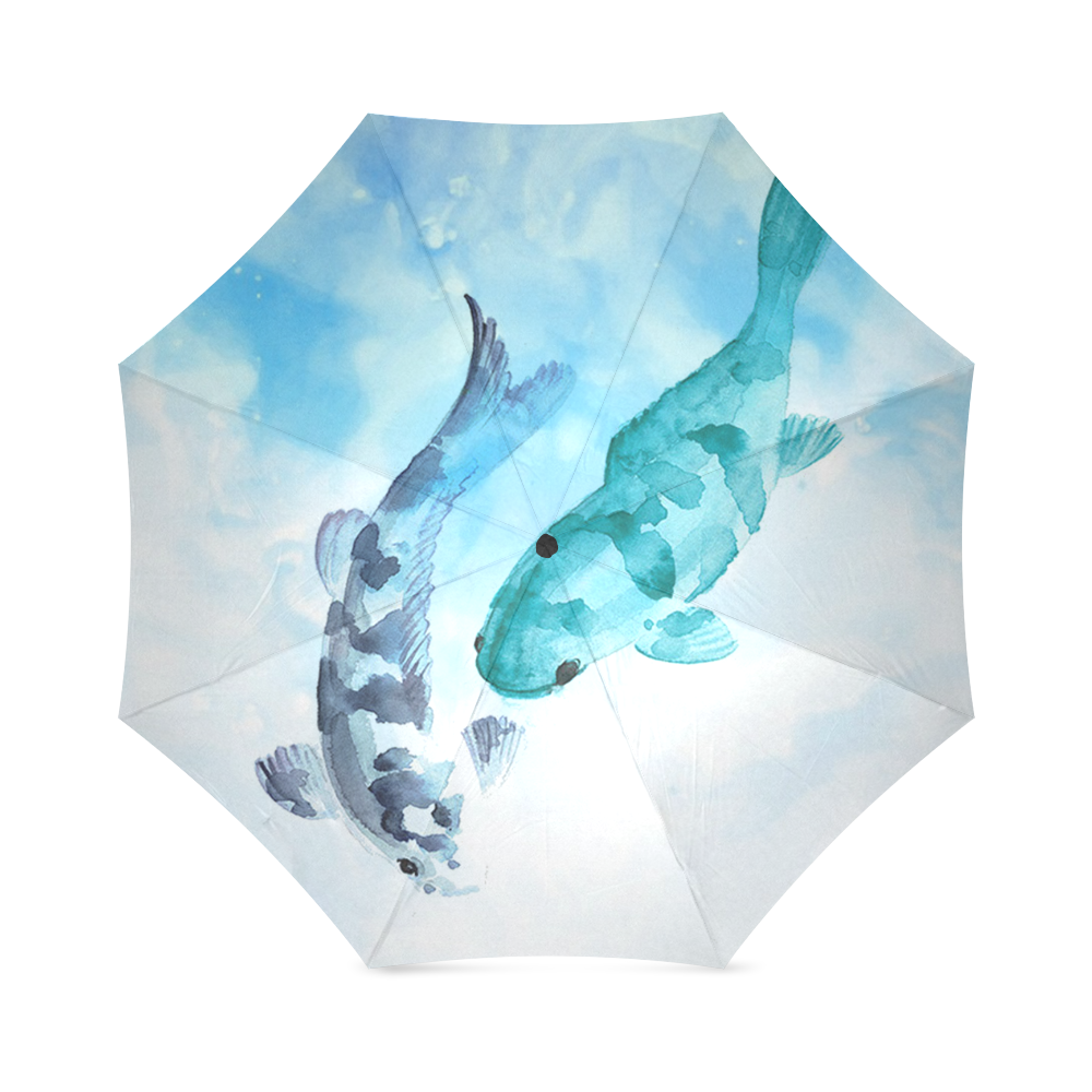 Fish watercolor Foldable Umbrella (Model U01)
