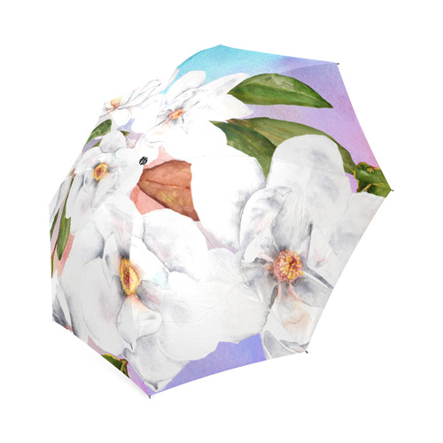 Magnolia Floral watercolor Foldable Umbrella (Model U01)