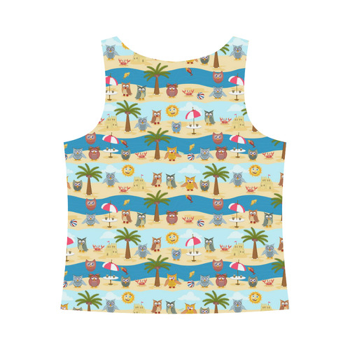 summer owls All Over Print Tank Top for Women (Model T43)