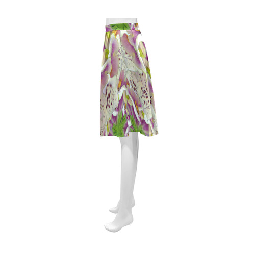 Digitalis Purpurea Flora Athena Women's Short Skirt (Model D15)