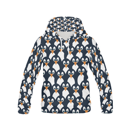 Penguin Pattern All Over Print Hoodie for Men (USA Size) (Model H13)