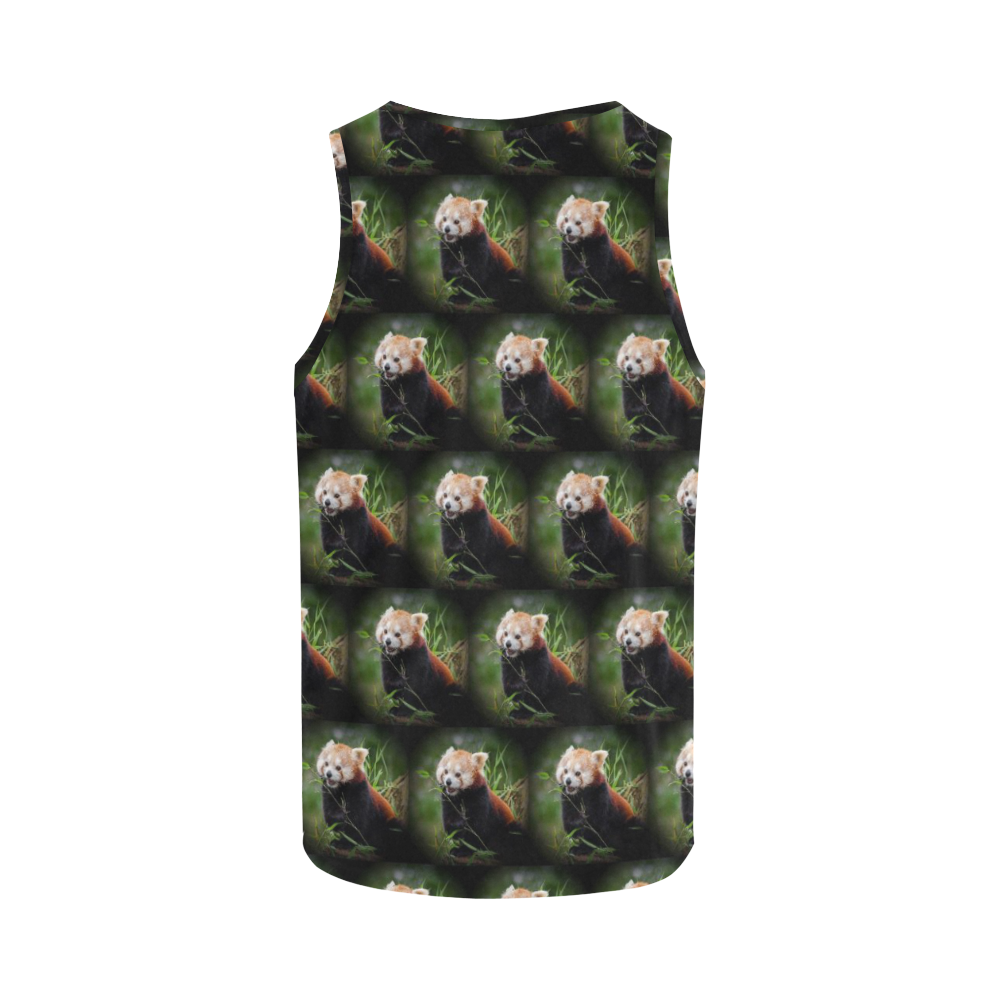 cute animal drops - red panda by JamColors All Over Print Tank Top for Women (Model T43)