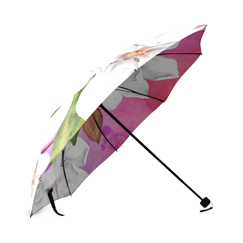 Magnolia Floral watercolor Foldable Umbrella (Model U01)