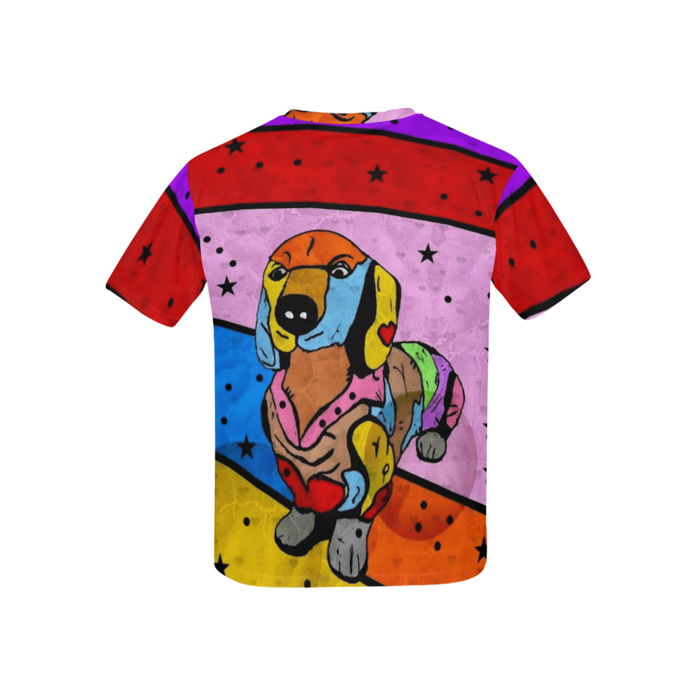 Dachshund by Nico Bielow Kids' All Over Print T-shirt (USA Size) (Model T40)