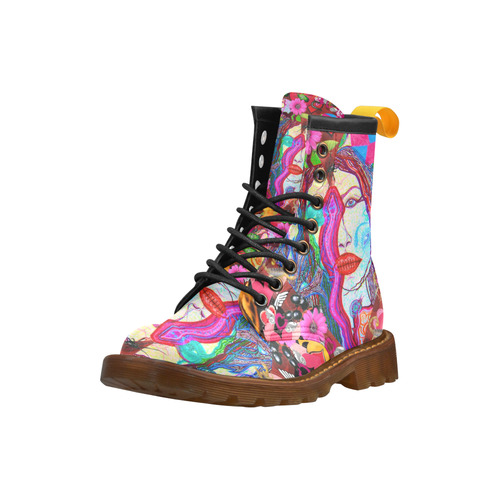 Psychedelic Alyce High Grade PU Leather Martin Boots For Women Model 402H