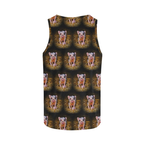 cute animal drops - piglet by JamColors All Over Print Tank Top for Women (Model T43)