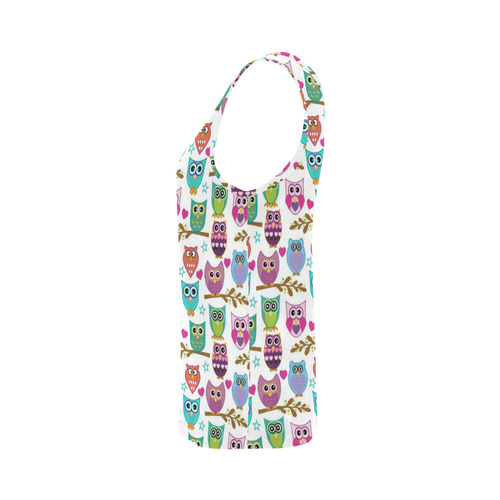 happy owls All Over Print Tank Top for Women (Model T43)