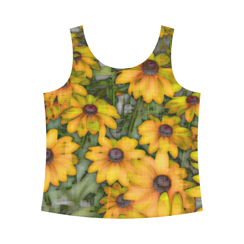 Amazing Floral 28A by FeelGood All Over Print Tank Top for Women (Model T43)