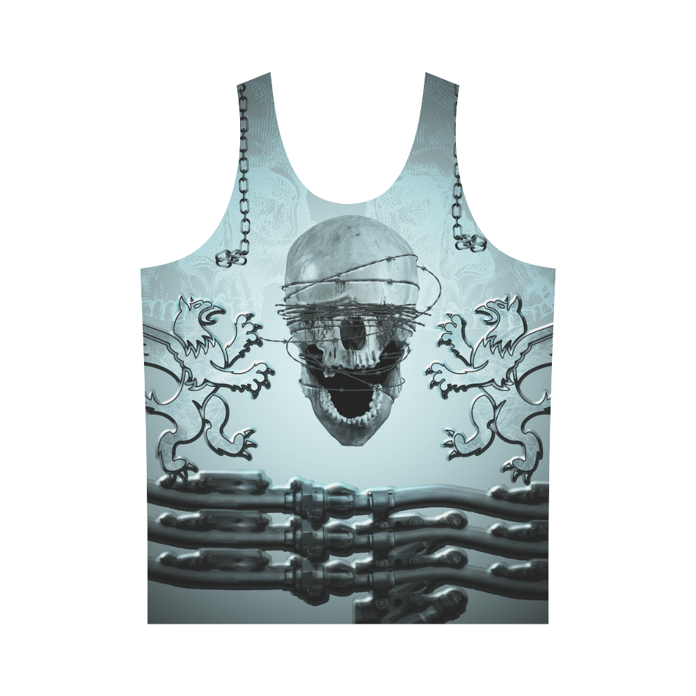 Scary skull with lion All Over Print Tank Top for Men (Model T43)