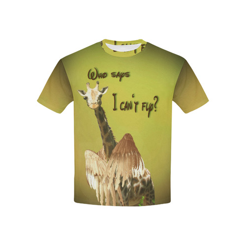 The flying giraffe Kids' All Over Print T-shirt (USA Size) (Model T40)