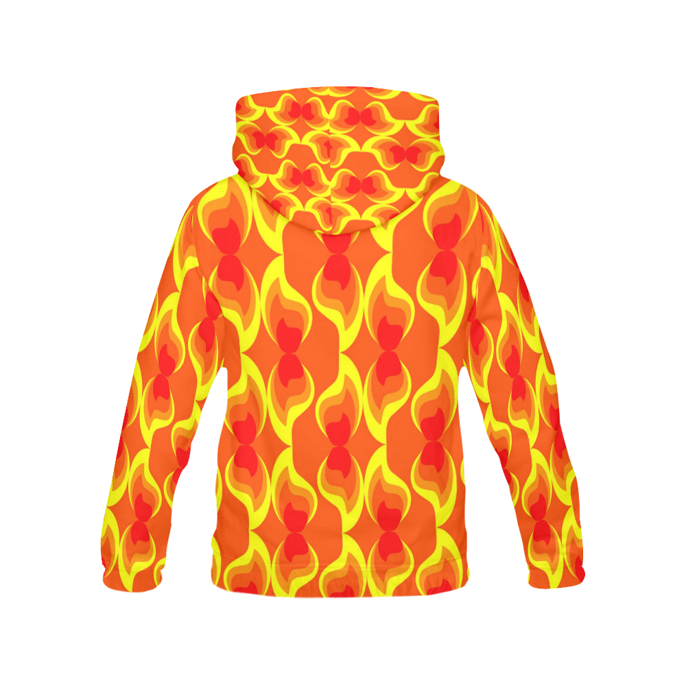 FLAMES All Over Print Hoodie for Women (USA Size) (Model H13)