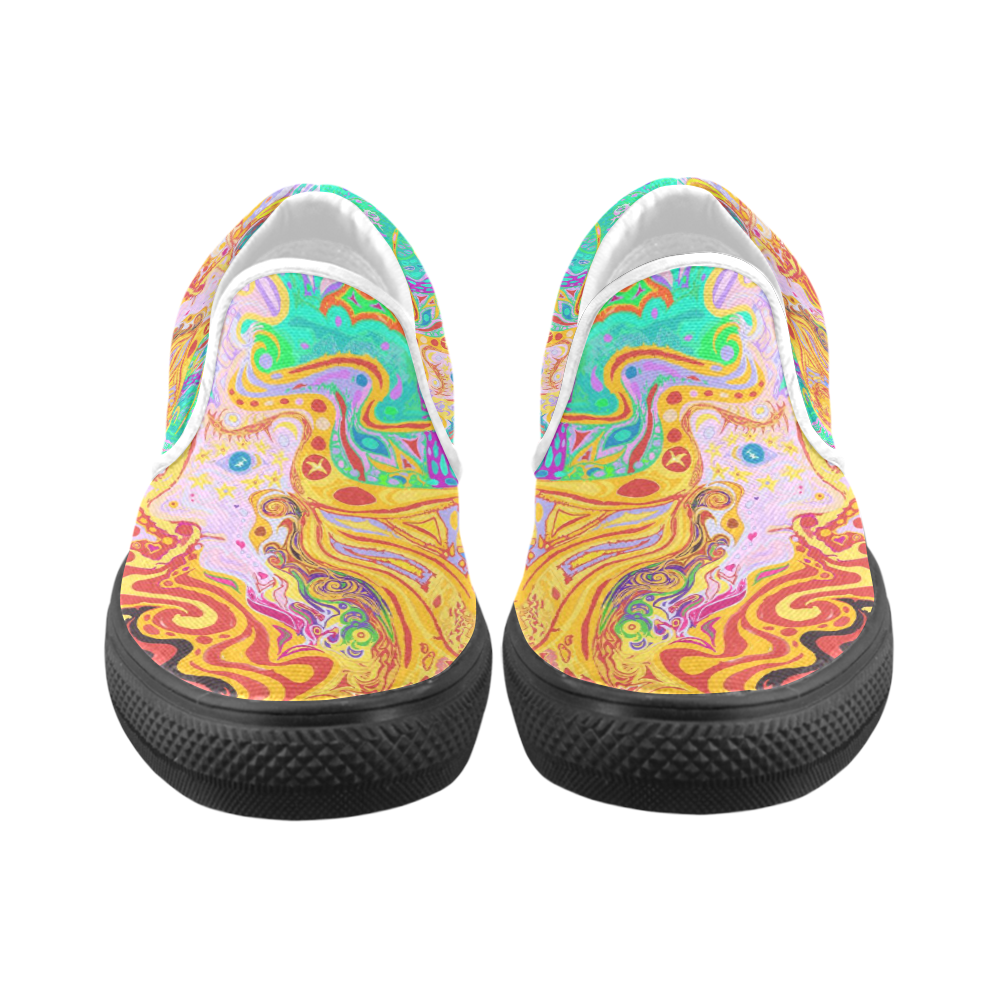 Hair of the Divine Universe Art Slip On Shoes Women's Slip-on Canvas Shoes (Model 019)