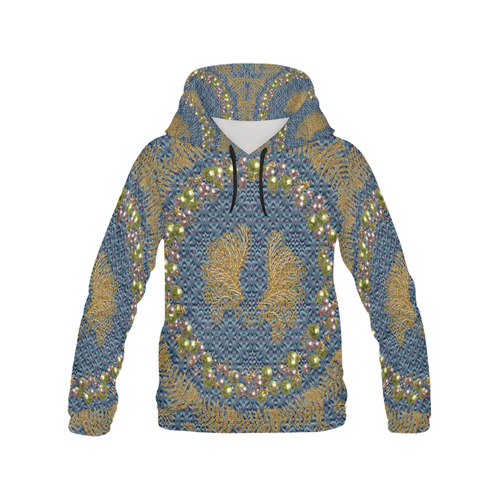 Its Ornamental All Over Print Hoodie for Women (USA Size) (Model H13)