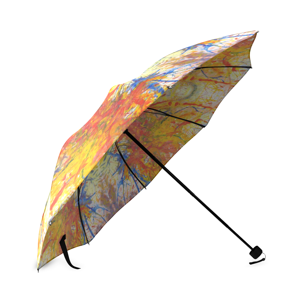Aflame with Flower Abstract Art Umbrella Foldable Umbrella (Model U01)